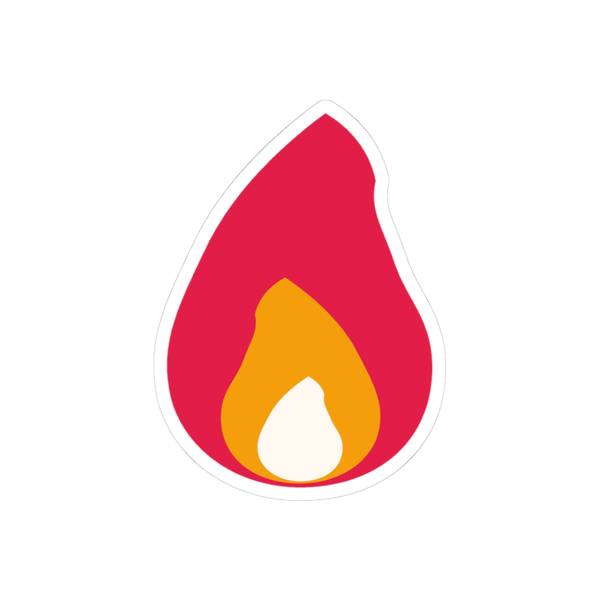 HotsTuff flame kiss-cut vinyl sticker