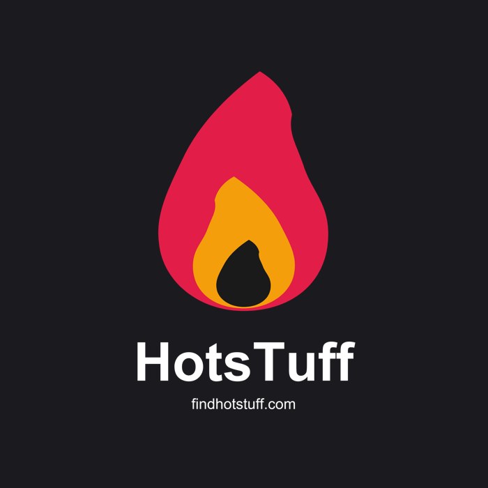 HotsTuff flame logo tee in black